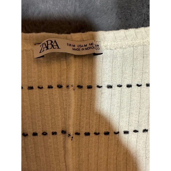 Zara Textured Stitch Striped Romper - Picture 3 of 4